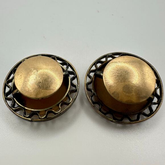 Antique Victorian 1800s solid 10kt & gold filled carved shell cameo cufflinks - Picture 6 of 11